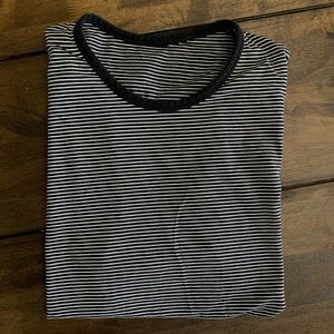Striped Lululemon T Shirt Large